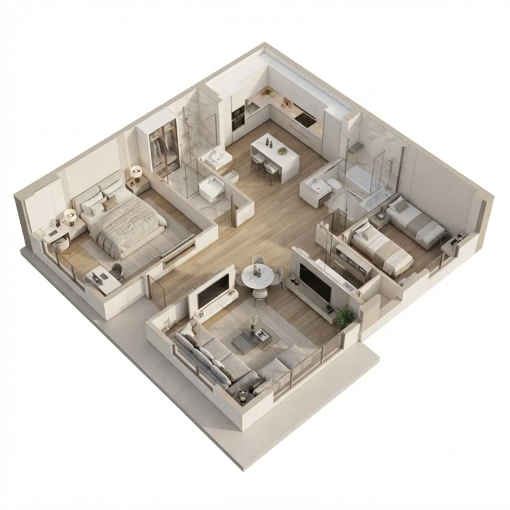 2 BHK Floor Plan